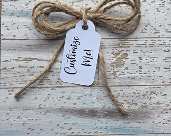 Personalized Thank You Tags for Any Event, Custom Mini Favor Tags,  Wedding Shower Business Party Tags, Rounded Square (019)