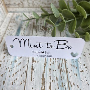 Menta para ser, Etiqueta de boda, Etiqueta de despedida de soltera, Recuerdo de menta, El amor es dulce, Destinado a ser, recuerdo de boda, recuerdo de despedida de soltera, mentas (202)