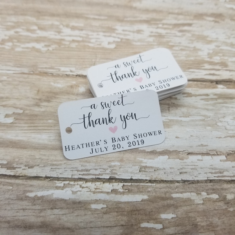 A Sweet Thank You, Mini Tag, Small Thank You Favor Tags, Cookie ...