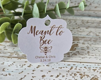 Destinados a estar juntos, Etiqueta de boda, Recuerdo de boda de miel, Abeja de miel, Destinados a estar juntos, Despedida de soltera, Etiqueta con abeja, Abejas (131)