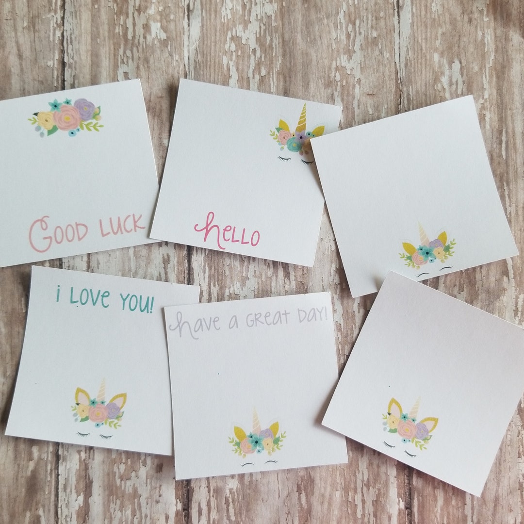 Unicorn Lunch Box Notes, Mini Note Cards, Lunch Box Love Notes, Mini ...
