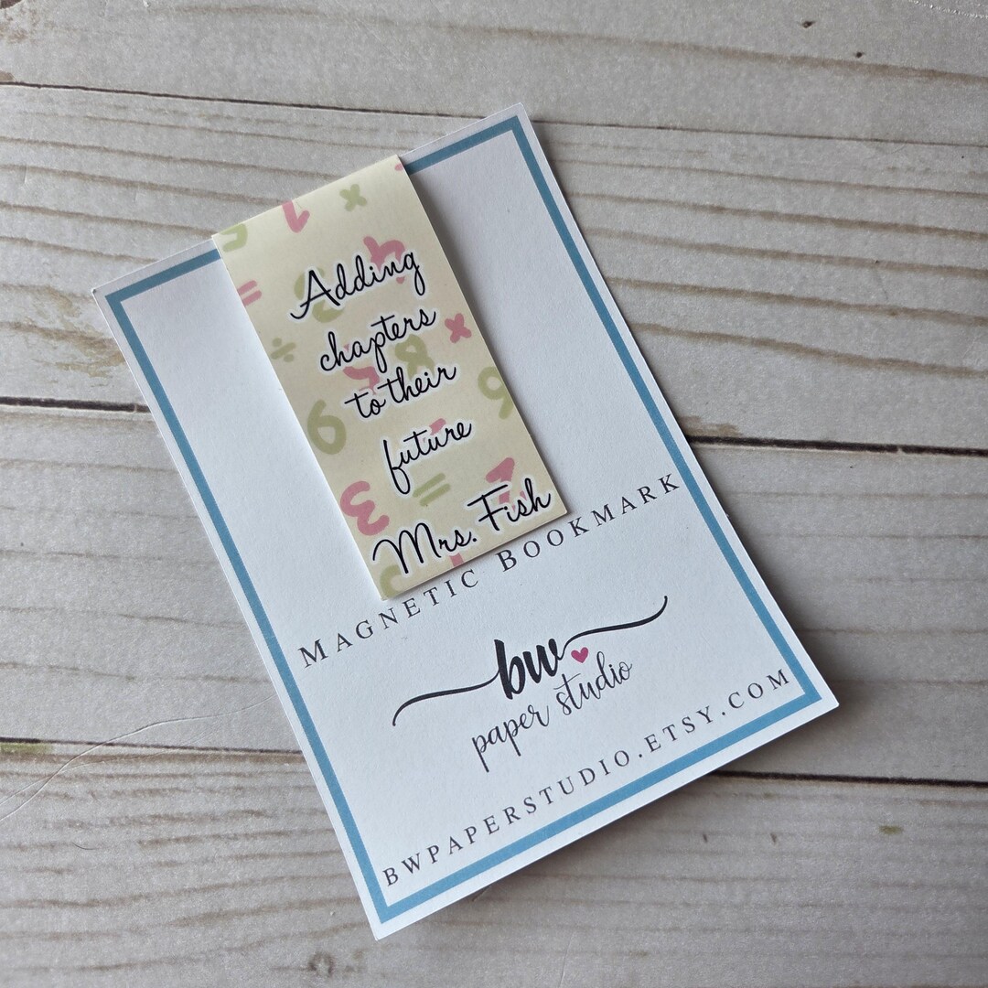 Magnetic Bookmark | Adding Chapters to Their Future | Laminated Page ...