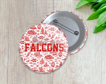 Toile Cross Country Spirit Pin | Personalized Sports Button | Pinback Button | Game Day Spirit (043)