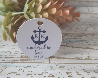 Anchored in Love, Nautical Wedding Tags, Anchor Bottle Opener Tags, Nautical Wedding Favors, Anchors, Nautical Wedding, Lake Wedding (244)