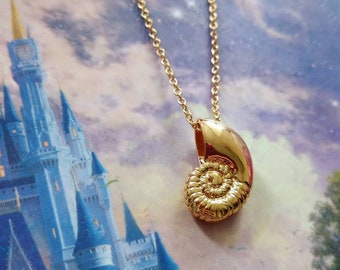 Ariel Voice Seashell Ursula The Little Mermaid inspired conch shell necklace