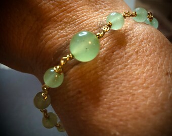 Aventurine and Fluorite wire wrapped bracelet