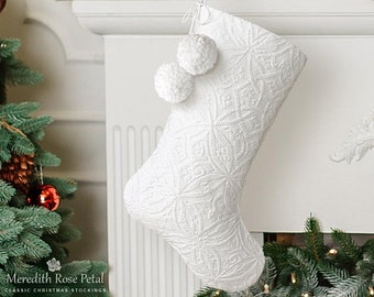 white christmas stocking white stocking white christmas white pom poms pom pom christmas - Etsy Christmas Stockings white christmas stocking white stocking white christmas white pom poms pom pom christmas - Etsy Christmas Stockings