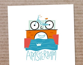 Carte postale d'Amsterdam
