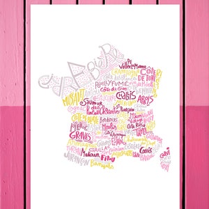 French wine map kitchen print art for cooks bakery art french poster kitchen decor french art restaurant poster image 4