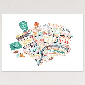 Carte de Londres illustrée