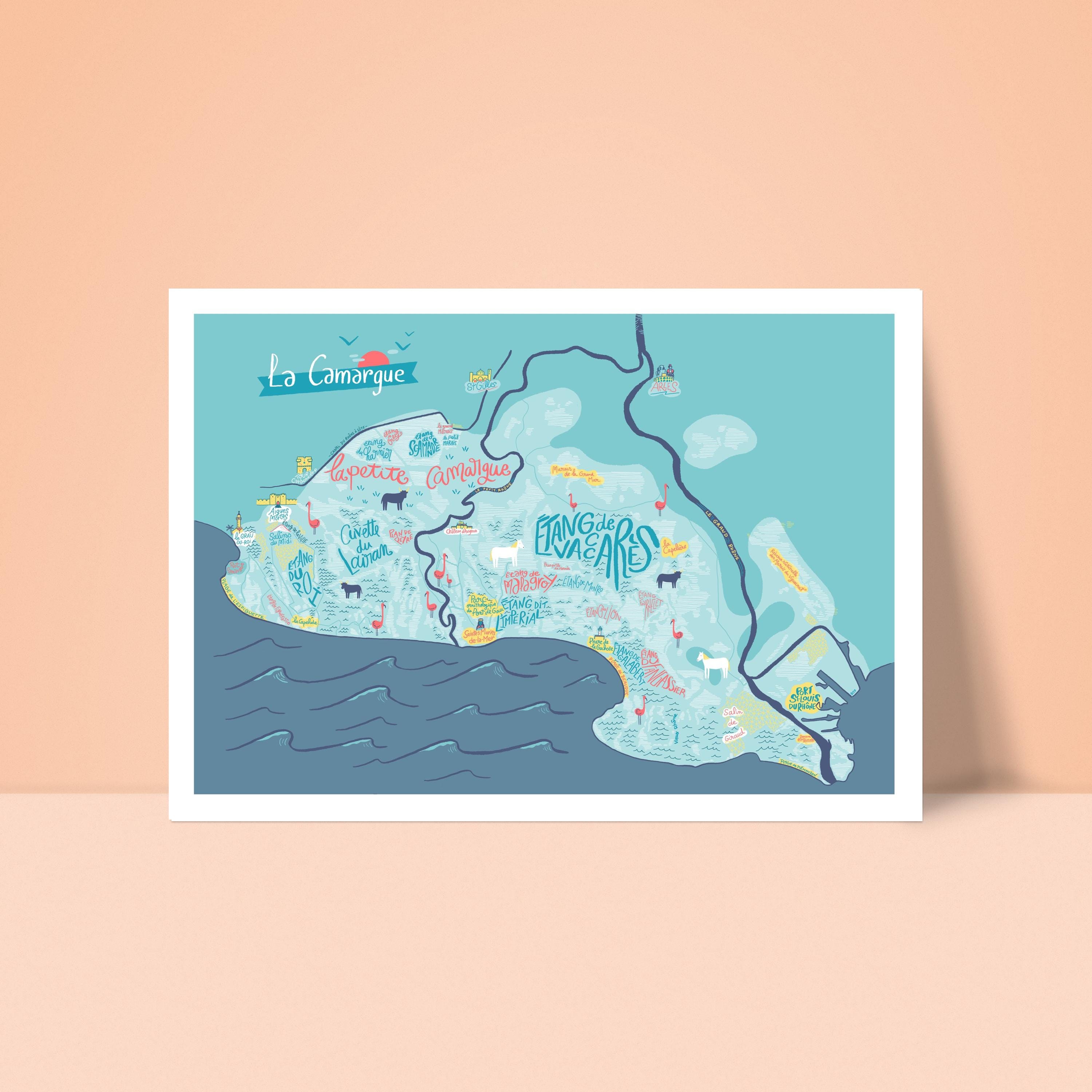 Affiche Vintage LE GRAU DU ROI ''Port Camargue - Marcel Travel Posters