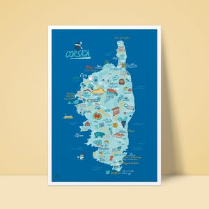 Carte de la Corse illustrée