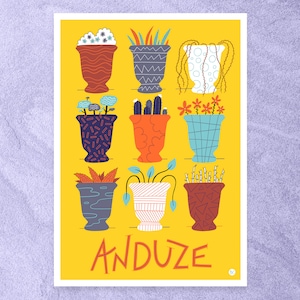 Ilustración de jarrones Anduze