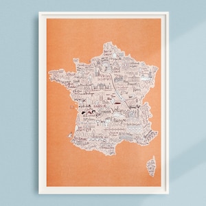 Affiche Carte de France éco-friendly / format A3