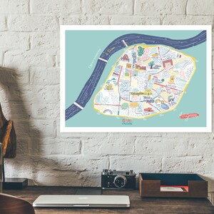 Illustrated Map of Avignon poster Colorful wall decoration Travel souvenir Urban art South of France image 4