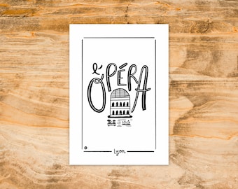 L'Opéra - Lyon - Mini affiche