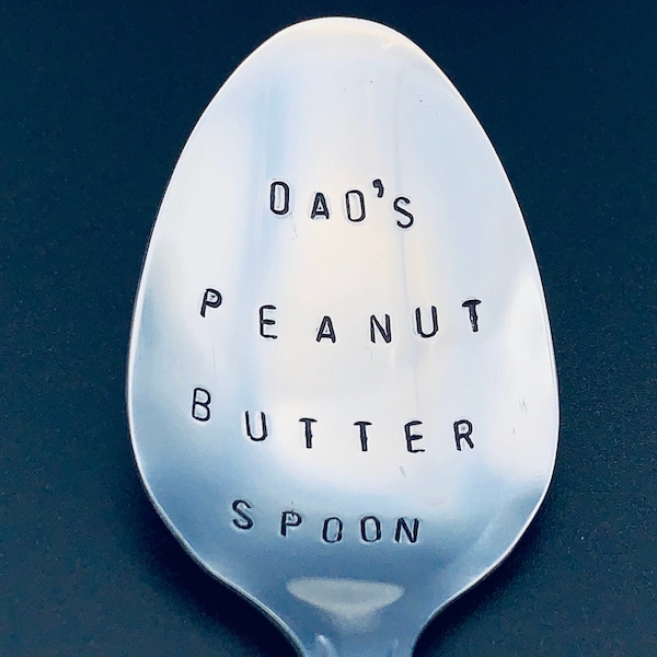 Get Dad's Peanut Butter Spoon! A unique personalized Valentine's Day,Christmas gift for peanut-loving husband.#FathersDayGift #ChristmasGift