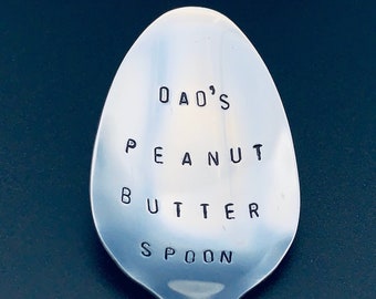 Get Dad&#39;s Peanut Butter Spoon! A unique personalized Valentine&#39;s Day,Christmas gift for peanut-loving husband.#FathersDayGift #ChristmasGift