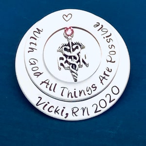 Personalized Pin for RN / Nurses / Nursing Student /  Nursing Pinning Ceremony / RN Nurse pin / Rn Pin / Nursing Graduate #88