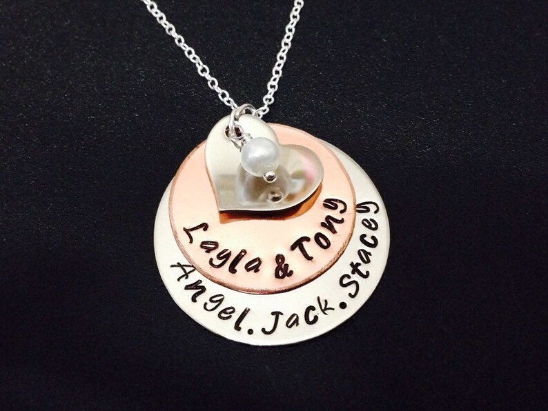 Personalized Family Necklace With Kids Names and Etsy