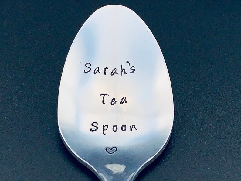 Tea spoonHand Stamped Spoon Personalized Spoon gift for Tea Etsy