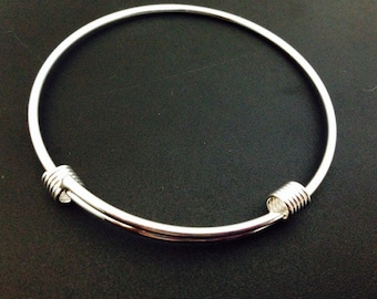 Stainless Steel Bracelet - Expandable Bracelet - Stainless Steel Bracelet Blank Expandable Wire Bracelet - Expandable Bangle Bracelet