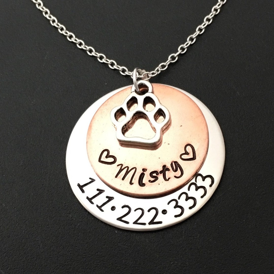 Handstamped Pet Tag / Personalized Dog Tag / Pet Tag / Dog Tag Etsy