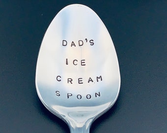 Dad's Ice Cream Spoon - Gift for Christmas  -Christmas Gift-Gift for Best Friend, Gift for Boyfriend, Gift for Grandpa, Ice cream spoon