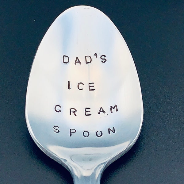 Dad's Ice Cream Spoon - Gift for Dad -Christmas Gift-father's Day Gift, Gift for Boyfriend, Gift for Grandpa, Ice cream - Mother's Day Gift