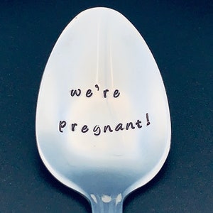 we're pregnant / pregnancy announcement spoon / Baby Announcement/ Going To Have A Baby /You're Going To Be Grandparents /Surprise Pregnancy image 8
