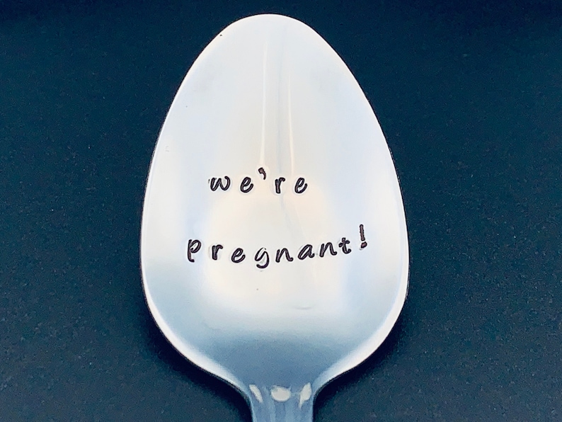 we're pregnant / pregnancy announcement spoon / Baby Announcement/ Going To Have A Baby /You're Going To Be Grandparents /Surprise Pregnancy image 8