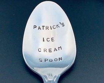 Ice Cream Spoon with Name and Heart Keepsake for Christmas or Birthday Cutest Small Gift