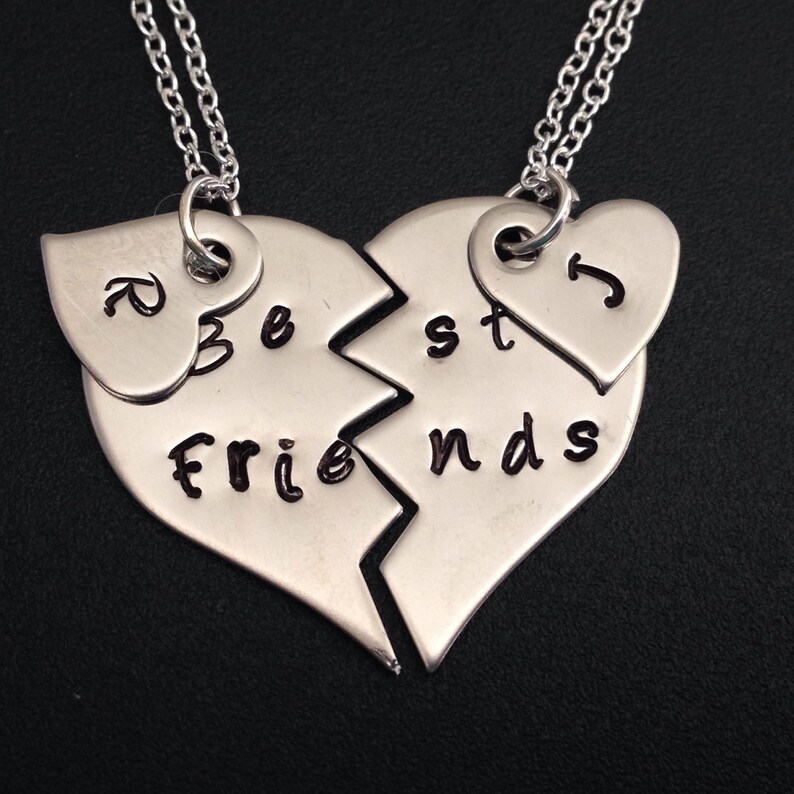 Personalizzato Best Friend Collana Set gioielli Bff Split | Etsy
