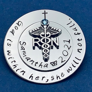 Personalized Pin for RN / Nurses / Nursing Student /  Nursing Pinning Ceremony / RN Nurse pin / Rn Pin / Nursing Graduate #88