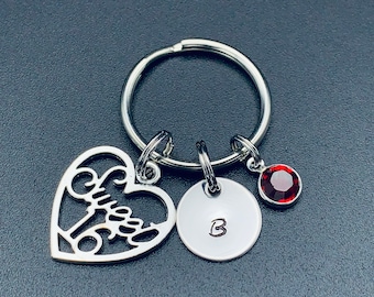 Gepersonaliseerde Sweet 16 Sleutelhanger/Sweet 16 Sleutelhanger/cadeau voor Sweet 16/ Cadeau voor Tiener,/16e verjaardagscadeau/ Handstempel/ Charme Sleutelhanger/bday