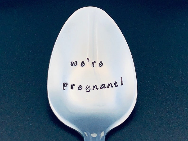we're pregnant / pregnancy announcement spoon / Baby Announcement/ Going To Have A Baby /You're Going To Be Grandparents /Surprise Pregnancy image 7