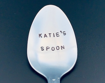 Custom name Spoon / Unique Gift / Teenager / Husband / Coffee Lover / Hand Stamped Spoon / Personalized Spoon/Message of Choice #90