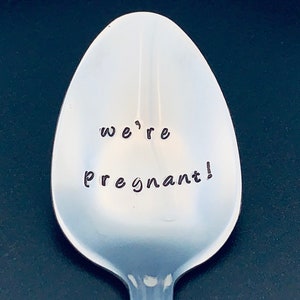 we're pregnant / pregnancy announcement spoon / Baby Announcement/ Going To Have A Baby /You're Going To Be Grandparents /Surprise Pregnancy image 9