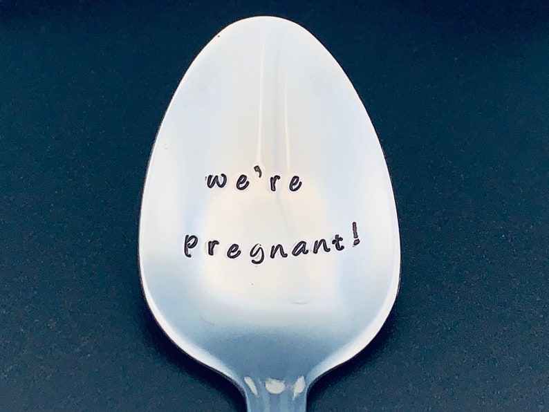 we're pregnant / pregnancy announcement spoon / Baby Announcement/ Going To Have A Baby /You're Going To Be Grandparents /Surprise Pregnancy image 9