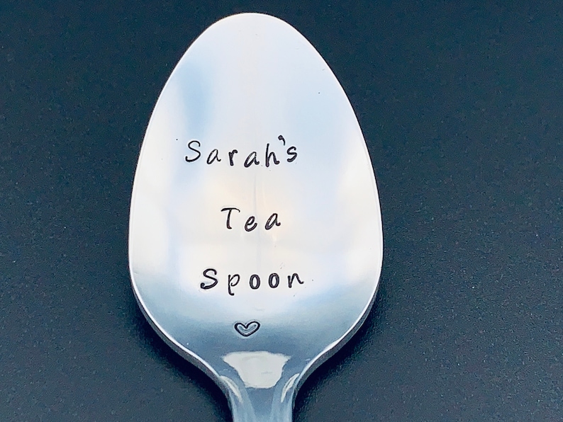 Tea spoonHand Stamped Spoon Personalized Spoon gift for Tea Etsy