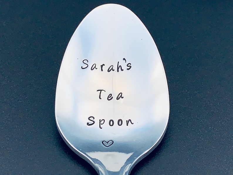 Tea spoonHand Stamped Spoon Personalized Spoon gift for Tea Etsy