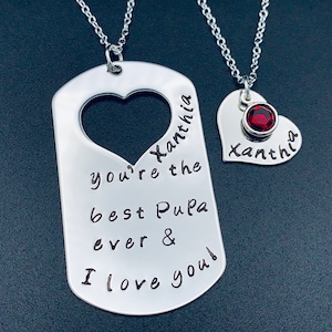 Personalized Father&#39;s Day Gift Hand Stamped Daddy Daughter Set Daddy&#39;s Girl...Stole my Heart Gift for Dad Father&#39;s Day Gift Christmas Gift