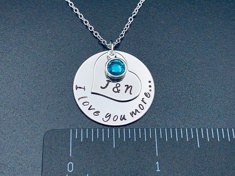 Personalized Heart Necklace i Love You More... Etsy