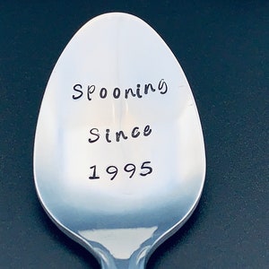 Spooning since  / Hand Stamped Spoon / Personalized Spoon/Message of Choice