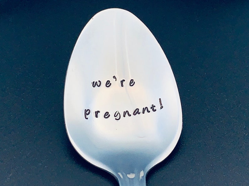 we're pregnant / pregnancy announcement spoon / Baby Announcement/ Going To Have A Baby /You're Going To Be Grandparents /Surprise Pregnancy image 5