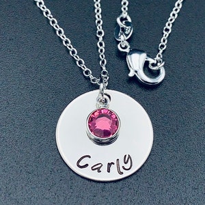 personalized stainless personalized charm Custom Charm Necklace Personalized Charm Name Charm Stainless Steel Jewelry Necklace image 2