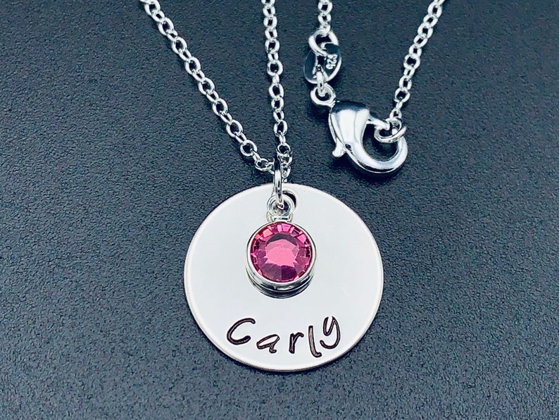 personalized stainless personalized charm Custom Charm Necklace Personalized Charm Name Charm Stainless Steel Jewelry Necklace image 2