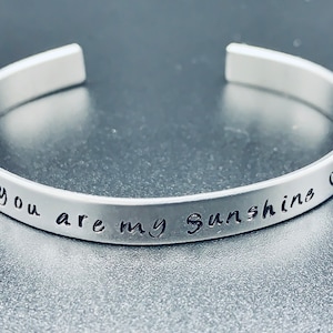 She Believed She Could Hand Stamped Bracelet - Aluminum - stainless steel