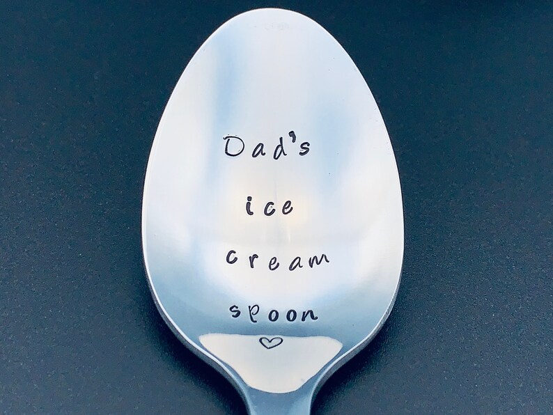 Hand-Stamped Stainless Steel Ice Cream Spoon - Thumbnail 5