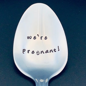 we're pregnant / pregnancy announcement spoon / Baby Announcement/ Going To Have A Baby /You're Going To Be Grandparents /Surprise Pregnancy image 3